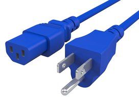 GearIt 18 AWG Universal Power Cord NEMA 5-15P to IEC320 C13 [UL Listed], Red (1 Foot/0.3 Meters) N15