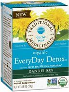 Traditional Medicinals Organic Everyday Detox Lemon Tea, 16 Tea Bags (Pack of 6)