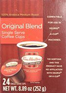 Tim Horton's Single Serve Coffee Cups, Original Blend, 24 Count