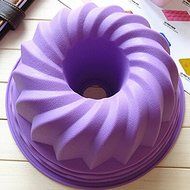 Lariy Swirl Bundt Ring Cake Bread Pastry Silicone Pan Bakeware Tray Mould Tool (Color: Random) N2