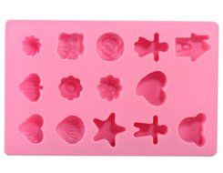 Stylish Silicone Cake Mold &amp; Ice Tray (Pink)
