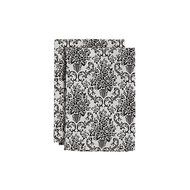 Jessie Steele Bouquet Damask Cream and Black Cloth Napkins