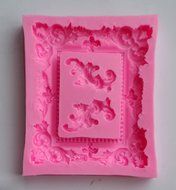 Yunko Large Retro Photo Frame 3d Silicone Fondant Cake Decoration Mold Candy Chocolate Mold