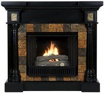 Cameron Faux Slate Fireplace, ELECTRIC, ESPRESSO N6