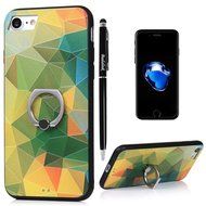 Badalink iPhone 7 Case (4.7") 360 Degree Rotating Ring Holder Kickstand Shockproof Soft TPU Rubber Bumper Frame... N14