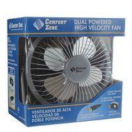 Comfort Zone 4" Dual Powered High Velocity Fan (Silver) N9