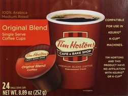 Tim Horton's Single Serve Coffee Cups, Original Blend, 24 Count N7