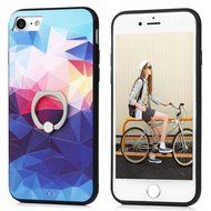 Badalink iPhone 7 Case (4.7") 360 Degree Rotating Ring Holder Kickstand Shockproof Soft TPU Rubber Bumper Frame... N17