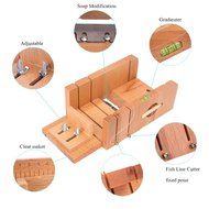 Peicees Adjustable New Wood Soap Mold Loaf Cutter Mold with 2pcs Wavy &amp; Straight Planer Cutting Tool Set N5