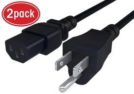 GearIt 18 AWG Universal Power Cord NEMA 5-15P to IEC320 C13 [UL Listed], Red (1 Foot/0.3 Meters) N24
