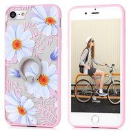 Badalink iPhone 7 Case (4.7") 360 Degree Rotating Ring Holder Kickstand Shockproof Soft TPU Rubber Bumper Frame... N29