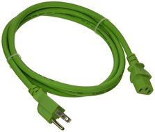 GearIt 18 AWG Universal Power Cord NEMA 5-15P to IEC320 C13 [UL Listed], Red (1 Foot/0.3 Meters) N25