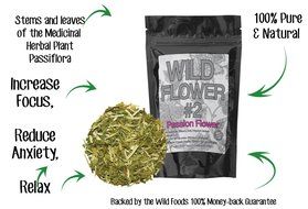 Organic Dried Passion Flower Herbal Tea Wild Flower #2 (4 ounce) N4
