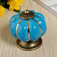 Get Orange 8 pcs Pumpkin Ceramic Door Knobs Drawer Pull Handle Cabinet Cupboard Wardrobe Pull Knobs Handle (green) N12