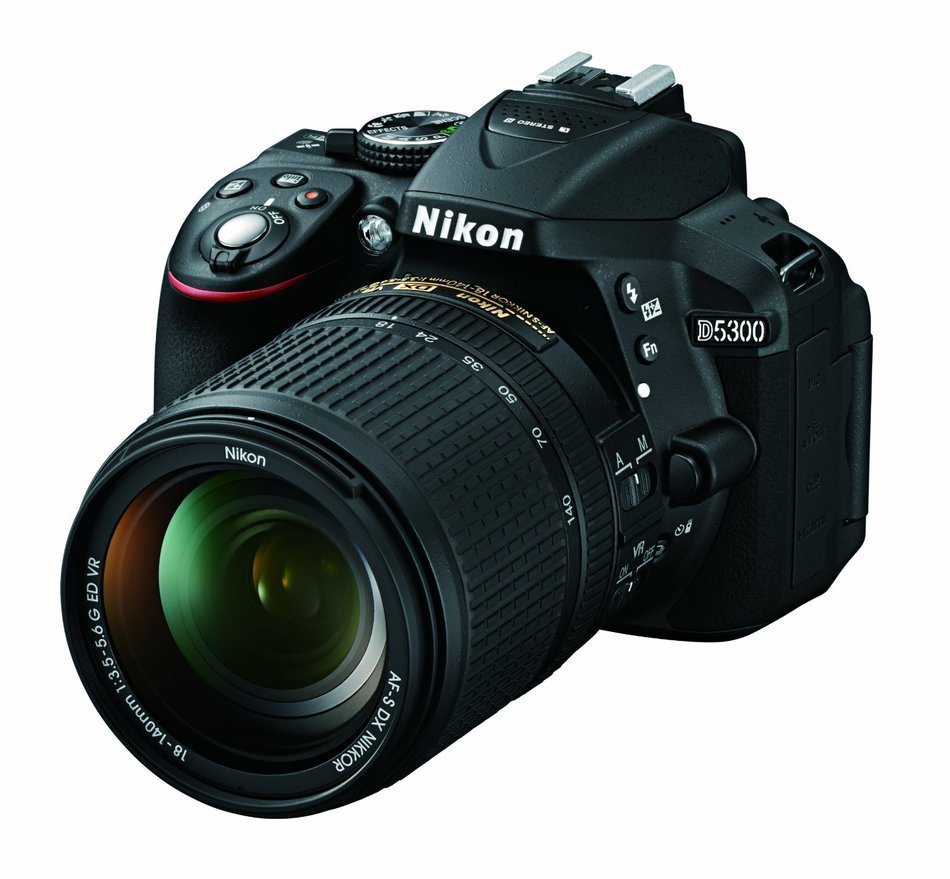 Nikon D5300 DX-format Digital SLR Kit w/ 18-55mm VR II and 55-300mm VR Lens Kit (Black) N14