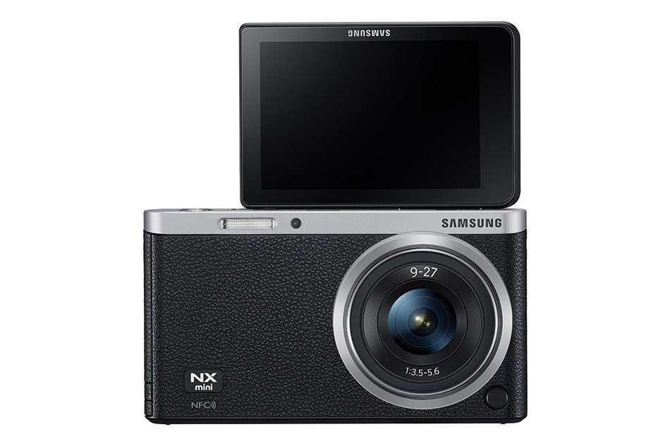 Samsung NX Mini 20.5MP CMOS Smart WiFi & NFC Mirrorless Digital Camera with 9-27mm Lens and 3" Flip Up LCD Touch... N30
