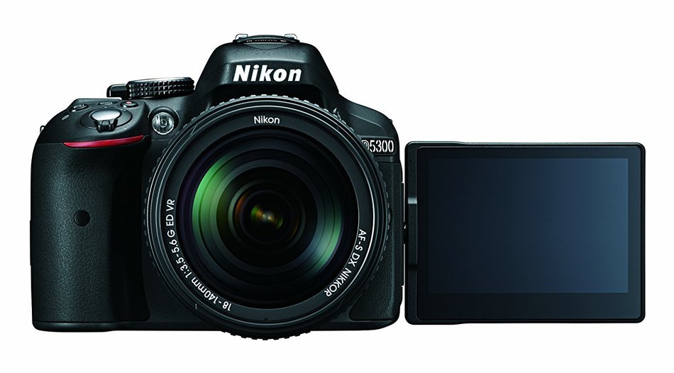 Nikon D5300 DX-format Digital SLR Kit w/ 18-55mm VR II and 55-300mm VR Lens Kit (Black) N15