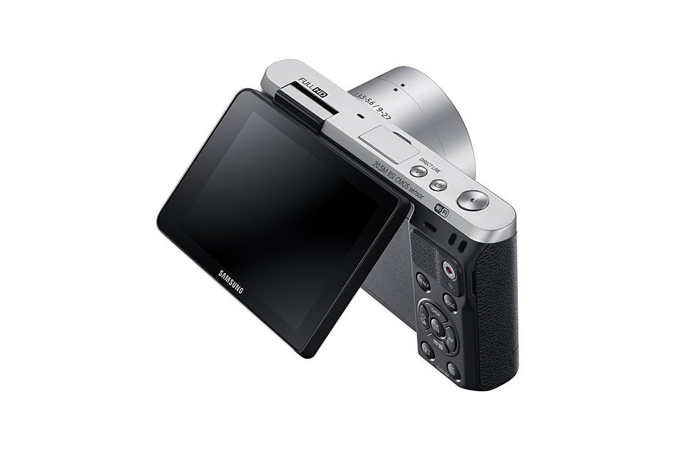 Samsung NX Mini 20.5MP CMOS Smart WiFi & NFC Mirrorless Digital Camera with 9-27mm Lens and 3" Flip Up LCD Touch... N31