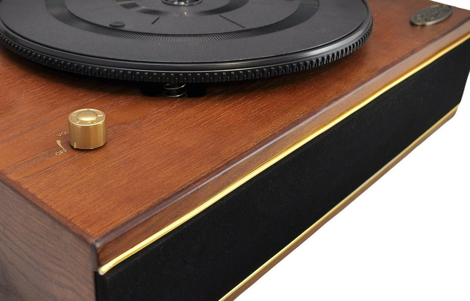 Pyle Home PNGTT1R Classic Horn Phonograph/Turntable with USB-To-PC Connection and Aux-In (Mahogany) N4