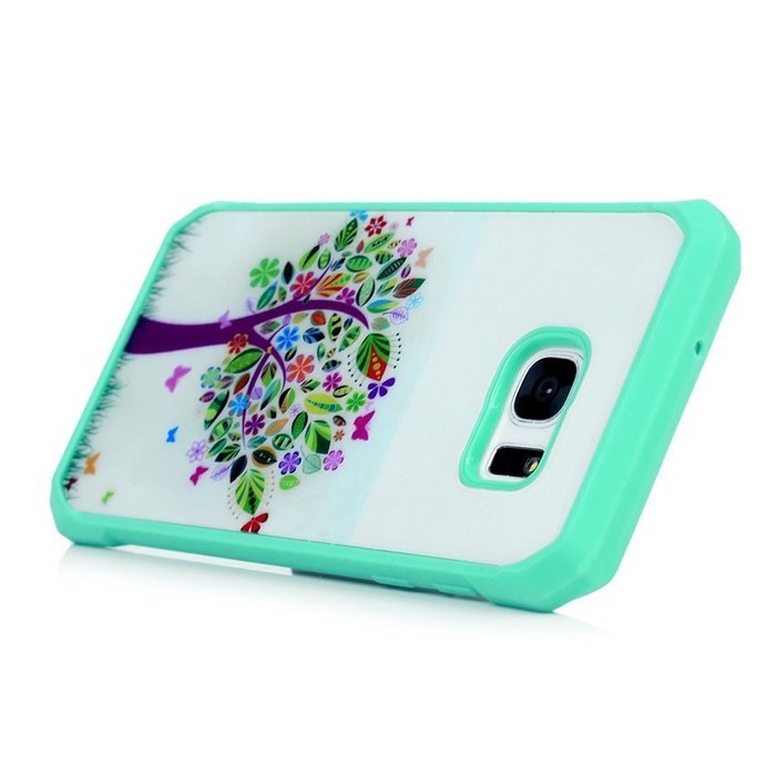 Badalink Galaxy S7 Edge Case Shockproof Drop Protection TPU Bumper Frame + Colorful Painting Hard PC Protective... N15