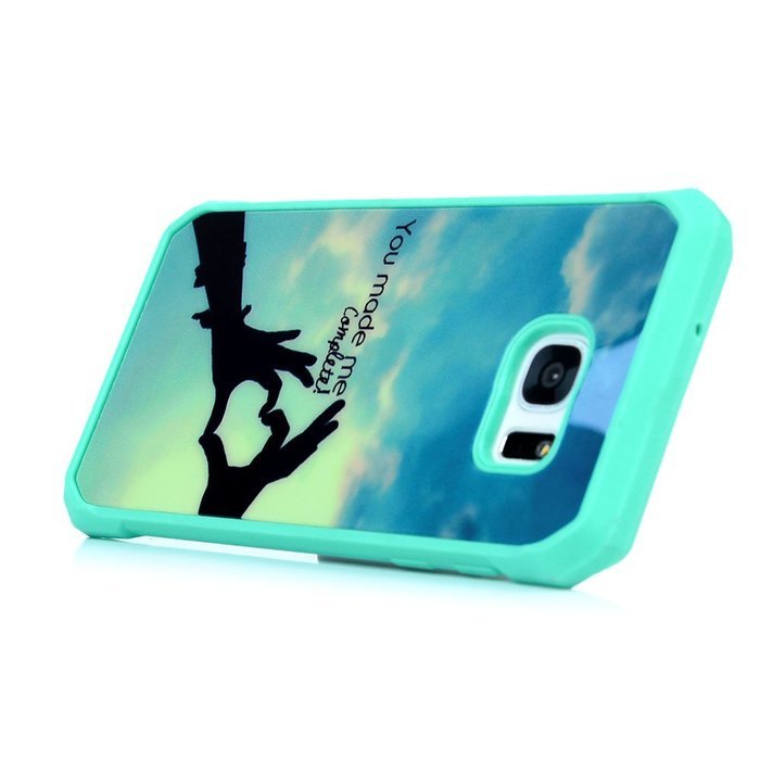 Badalink Galaxy S7 Edge Case Shockproof Drop Protection TPU Bumper Frame + Colorful Painting Hard PC Protective... N16