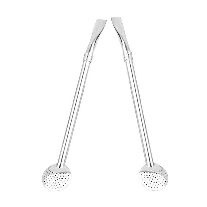 GFDesign Yerba Mate Bombilla Gourd Drinking Filter Straws Stirrer Food-Grade 18/8 Stainless Steel - Set of 2 with... N4