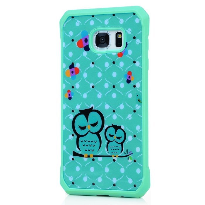 Badalink Galaxy S7 Edge Case Shockproof Drop Protection TPU Bumper Frame + Colorful Painting Hard PC Protective... N17
