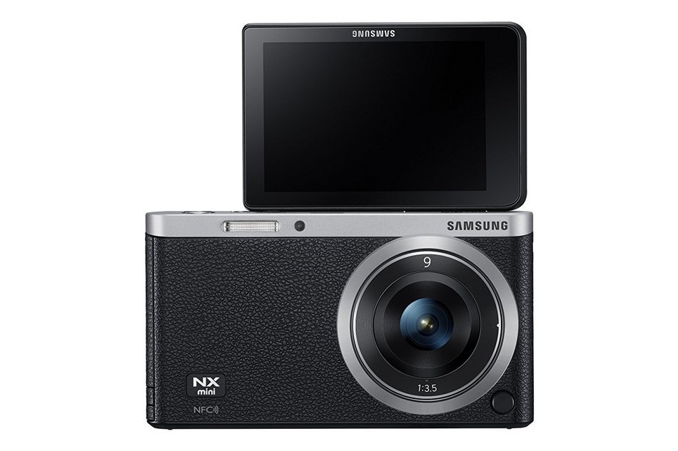 Samsung NX Mini 20.5MP CMOS Smart WiFi & NFC Mirrorless Digital Camera with 9-27mm Lens and 3" Flip Up LCD Touch... N38