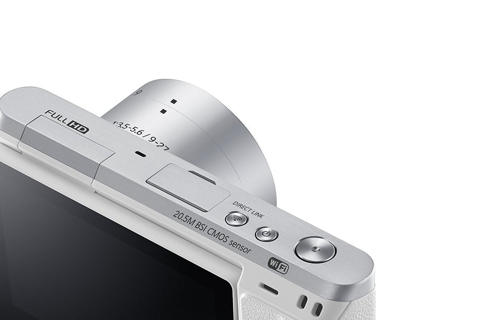 Samsung NX Mini 20.5MP CMOS Smart WiFi & NFC Mirrorless Digital Camera with 9-27mm Lens and 3" Flip Up LCD Touch... N44