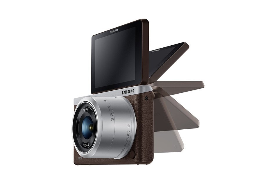 Samsung NX Mini 20.5MP CMOS Smart WiFi & NFC Mirrorless Digital Camera with 9-27mm Lens and 3" Flip Up LCD Touch... N48