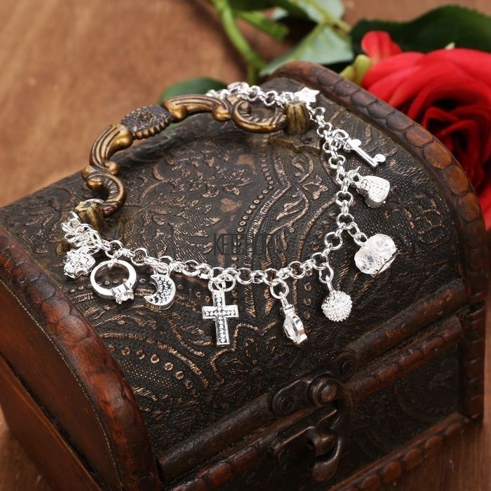 Fashion Elegant Shinny Womens Charm Pendant Bracelet Jewelry Gift KECP N3
