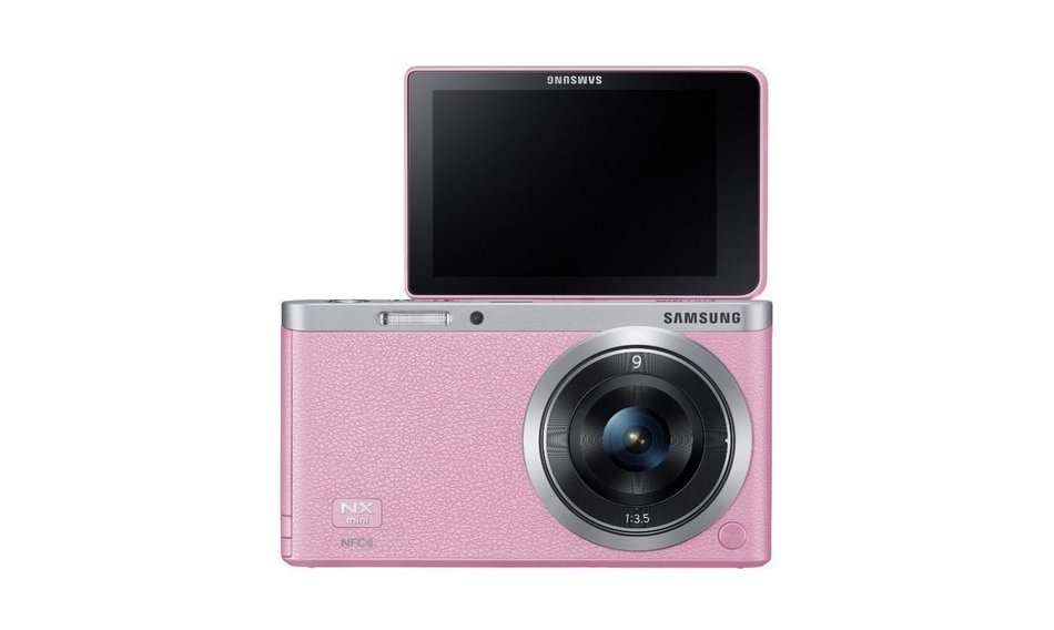 Samsung NX Mini 20.5MP CMOS Smart WiFi & NFC Mirrorless Digital Camera with 9-27mm Lens and 3" Flip Up LCD Touch... N49