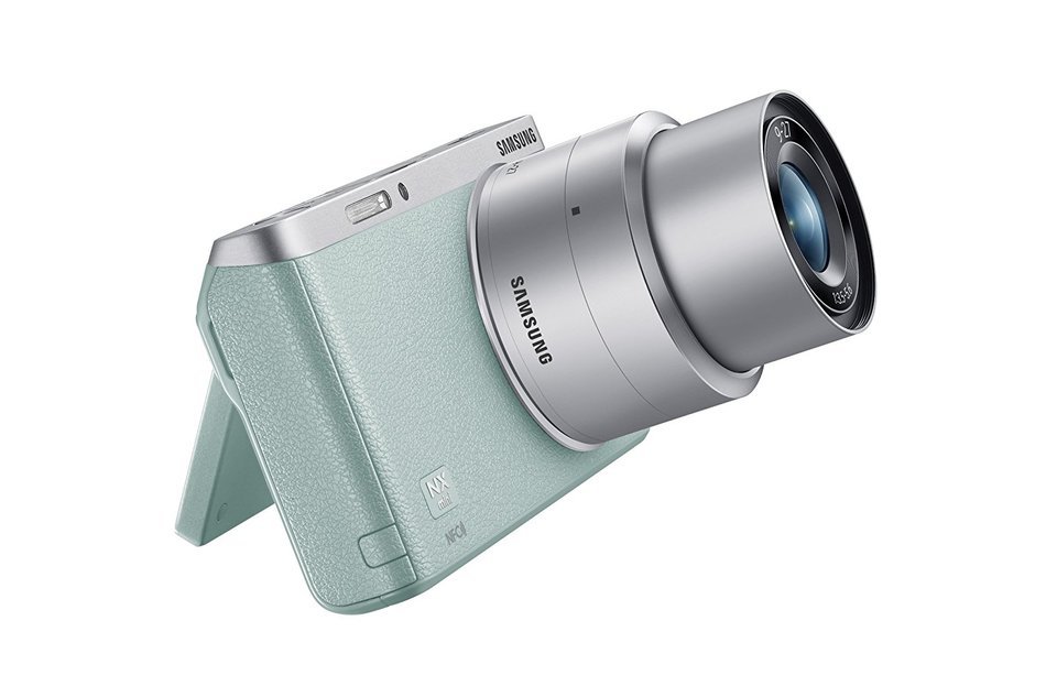 Samsung NX Mini 20.5MP CMOS Smart WiFi & NFC Mirrorless Digital Camera with 9-27mm Lens and 3" Flip Up LCD Touch... N55