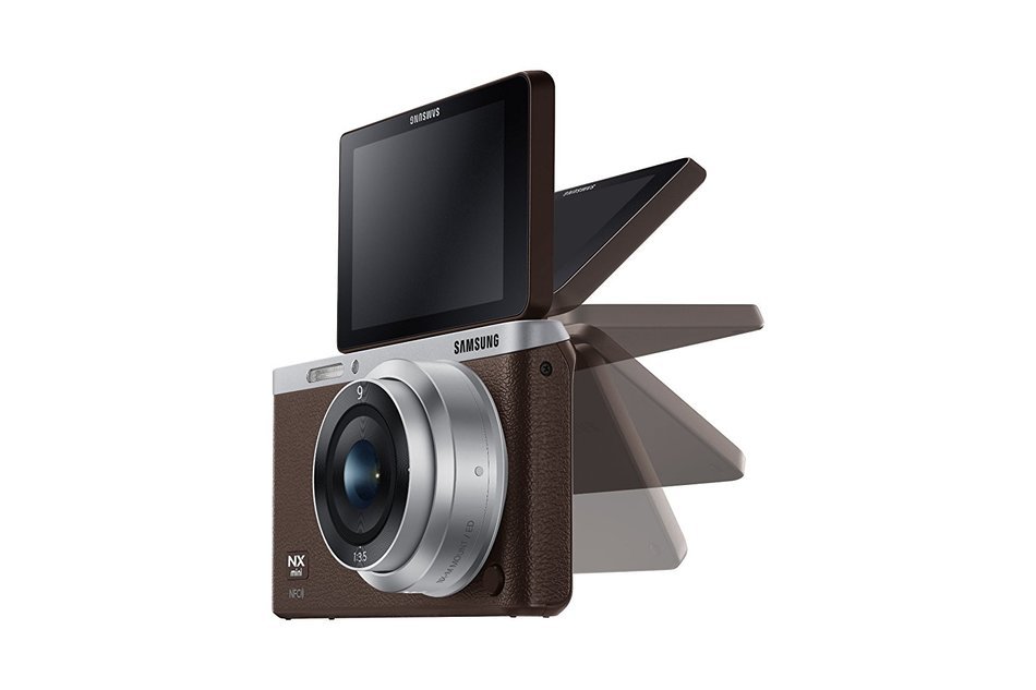 Samsung NX Mini 20.5MP CMOS Smart WiFi & NFC Mirrorless Digital Camera with 9-27mm Lens and 3" Flip Up LCD Touch... N57