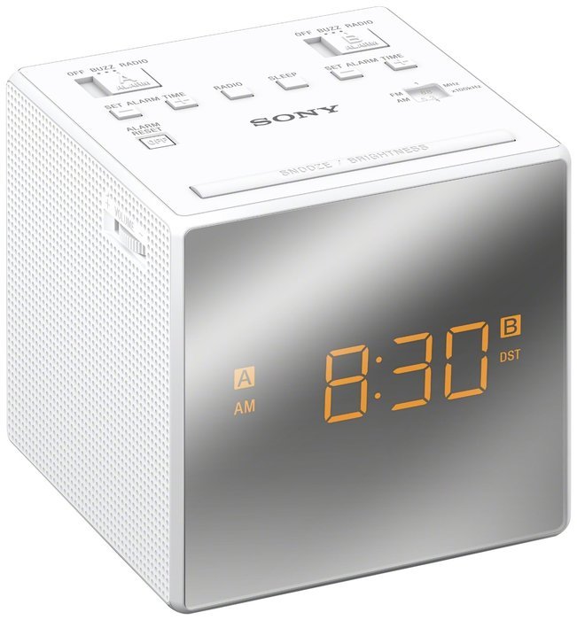 Sony ICFC1T Dual Alarm Clock Radio, White