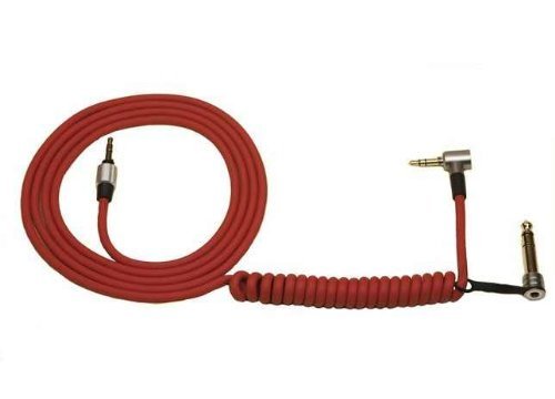 New Red Replacement Audio Cable W/Adapter For Beats by Dre Headphones Pro Detox