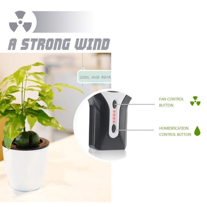 Foneso Portable Misting Fan, Mini Handheld USB Cooling Fan with Mist Humidifier for Home Office and Travel N7