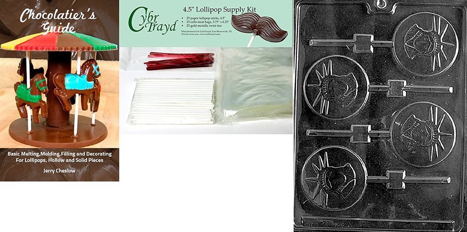 Cybrtrayd P014 Statue of Liberty Lolly Chocolate Candy Mold with Exclusive Cybrtrayd Copyrighted Chocolate Molding... N2