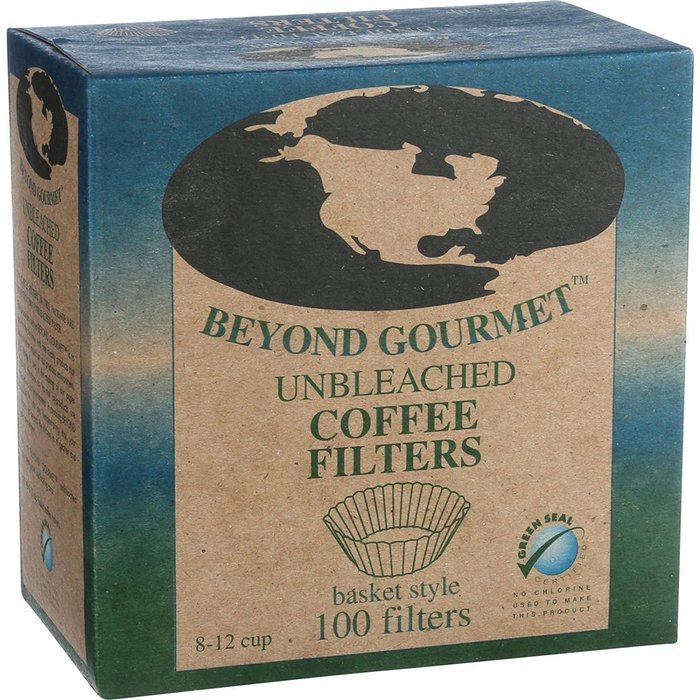 Beyond Gourmet Basket Style Unbleached Coffee Filter - 100 per pack -- 6 packs per case.