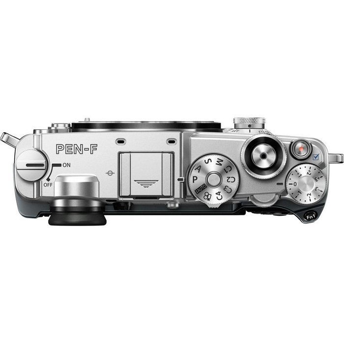 Olympus PEN-F 20MP Mirrorless Micro Four Thirds Digital Camera w/ M. Zuiko 14-42mm f3.5-5.6 EZ Lens Silver Bundle N2