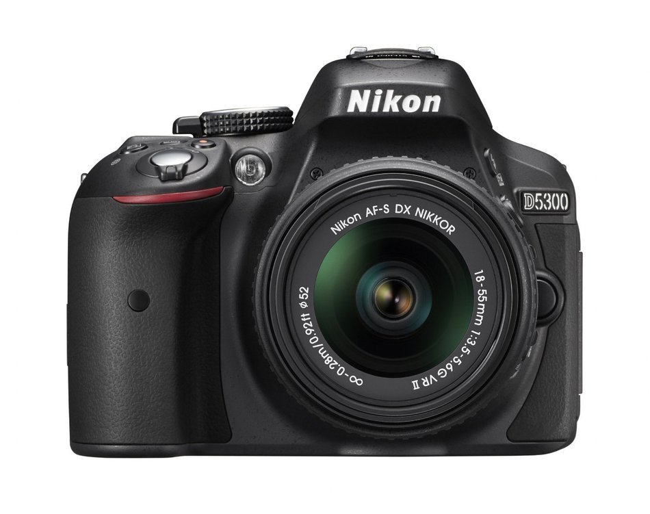 Nikon D5300 DX-format Digital SLR Kit w/ 18-55mm VR II and 55-300mm VR Lens Kit (Black) N25