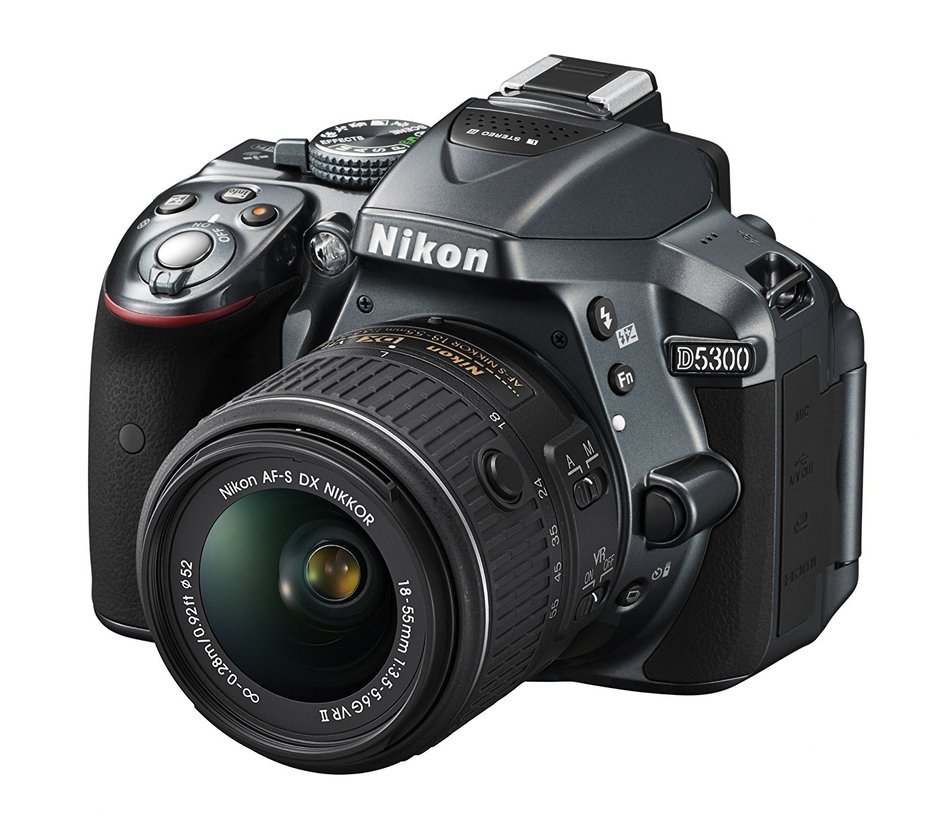 Nikon D5300 DX-format Digital SLR Kit w/ 18-55mm VR II and 55-300mm VR Lens Kit (Black) N29