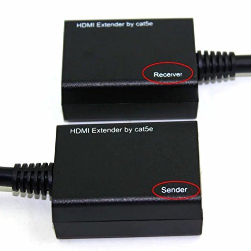 JahyShow&reg; HDMI Over RJ45 CAT5e CAT6 LAN Ethernet Balun Extender Repeater Up to 100ft 1080P N3