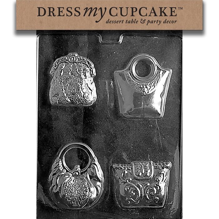 Dress My Cupcake Chocolate Candy Mold, 4 Purses-Fashion