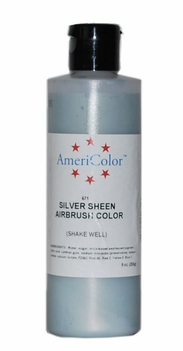 AmeriColor Amerimist Airbrush Color 9 Ounce, Silver Metallic Sheen