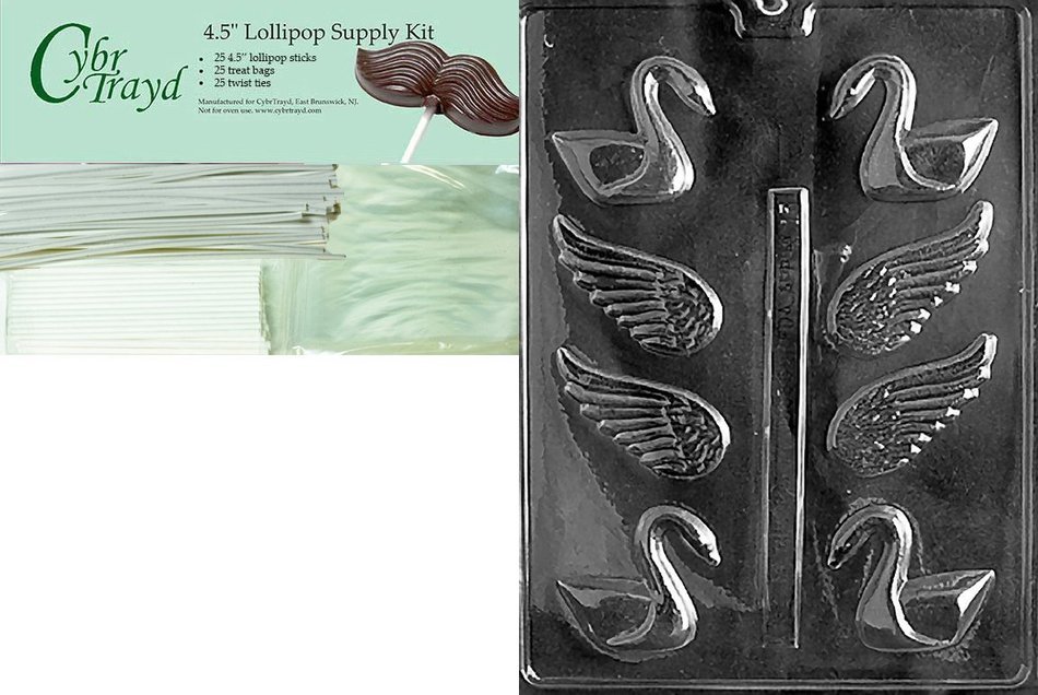 Cybrtrayd W015 Small 3D Swan Wedding Chocolate Candy Mold