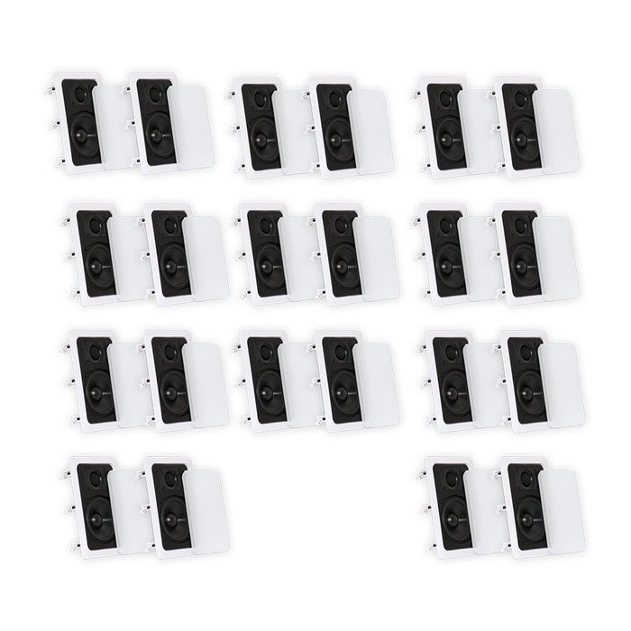 Theater Solutions CS5W In Wall Speakers Surround Sound Home Theater 11 Pair Pack 11CS5W