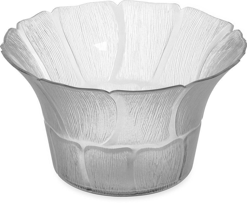Carlisle 693107 Petal Mist Polycarbonate Bell Bowl, 3.4 qt. Capacity, 9.75 x 5.62", Clear (Case of 4)