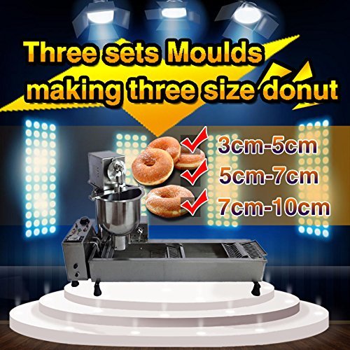 500pcs/h Automatic donut maker,donut making machine with 3 sizes moulds,counter