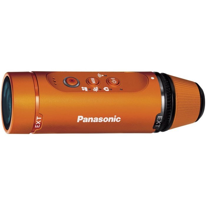 Panasonic HX-A1 HD Wi-Fi Waterproof POV Action Video Camera Camcorder (Orange) with Multi & Tripod Mounts + 32GB... N3